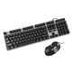 Комплект проводной клавиатура с мышкой KEYBOARD KT-288 Игровая русская с подсветкой - изображение 4