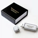 USB флешка кожаная белая на 8Гб и коробка подарочная Папе LSite(NLZ1black) - изображение 1