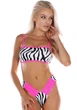 Купальник жіночий Krutyakov PINK ZEBRA XS чорнобілий 1960124 - изображение 1