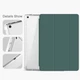 Силиконовый чехол обложка Transparent + Pencil Holder BBM1 для iPad 10.2" 2019/2020/2021 Темно-зеленый - изображение 7