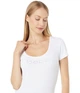 Футболка bebe Bebe Logo Ribbed Tee Bright White, S (44) (11481563) - изображение 3