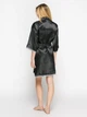 Халат женский Angelo dolce l-7 54-56 XXL-XXXL Черный С Серым - изображение 2