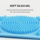 Двостороння силіконова мочалка-масажер для тіла Silica Gel Bath Brush блакитна - зображення 2