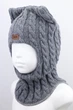 Зимняя шапка шлем Beezy 2016-01-22 Косы р. 3 (54-56 см) - изображение 5