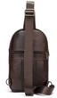 Мужская кожаная сумка слинг Vintage 14986 Коричневый - изображение 4