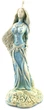 Свеча из натурального пчелиного воска Фрейя бело-голубая - изображение 3