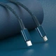 КабельType-C на Lightning BASEUS High Density Braided Fast Charging Data Cale (2M, 20W, PD, 480Mbps). Blue - изображение 3