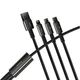 USB кабель 3в1 Micro USB/Lightning/Type-C BASEUS Combo Tungsten Gold One-for-three |1.5M, 3.5A|. Black - зображення 5
