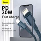 КабельType-C на Lightning BASEUS High Density Braided Fast Charging |1M, 20W|. Blue - изображение 9