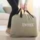 Матрас кровать надувная Intex 64118 со встроенным электронасосом ПВХ велюр Серый - изображение 6