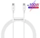Кабель Type-C на Type-C BASEUS Superior Series Fast Charging Data Cable (2M, 5A, 100W). White - изображение 1