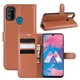 Чехол Luxury для Samsung Galaxy M21 (M215) книжка коричневый - изображение 1