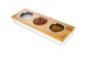 Три миски на підставці Lunch Bar Natural wood + White S (54x18x7cm / Миски 0,45 л) Harley & Cho BGL-HL-698 - зображення 1