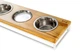 Три миски на підставці Lunch Bar Natural wood + White S (54x18x7cm / Миски 0,45 л) Harley & Cho BGL-HL-698 - зображення 6