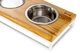 Три миски на підставці Lunch Bar Natural wood + White S (54x18x7cm / Миски 0,45 л) Harley & Cho BGL-HL-698 - зображення 7