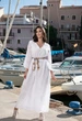 Бавовняна сукня довга з перфорацією Cotton S білий 43396239 - зображення 2