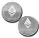 Сувенирная монета Эфир ETH (Ethereum) в пластиковой прозрачной коробке/чехле (530284940) Серебро - изображение 1