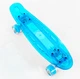Скейт Пенни борд Best Board прозрачная дека со светом, колёса PU со светом, зарядка USB. Blue (04506) - изображение 1