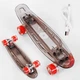 Скейт Пенни борд Best Board прозрачная дека со светом, колёса PU со светом, зарядка USB. Grey (04523) - изображение 2
