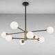 Люстра молекула підвісна Light House LS-17078-8 BK+WH чорна - зображення 1