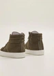 Высокие замшевые кеды Mango 33075004 30 р. Хаки - изображение 3