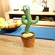 Игрушка говорящий кактус с подсветкой на аккумуляторах Зеленый - изображение 3