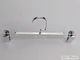 Плечики вешалки 30 см Hanger серебристые пластмассовые с прищепками для брюк и юбок - изображение 3
