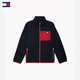 Куртка Tommy Hilfiger, флисовая, из переработанной шерпы, на молнии, черный, размер S - изображение 1