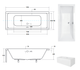 Ванна акрилова Besco Quadro 180x80, пряма (WAQ-180-PK) - зображення 5