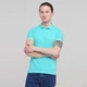 Мужская футболка поло с манжетами 100% хлопок MELGO мятно-бирюзовая 48 - изображение 1