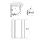 Душова кабіна Lidz Wieza SC80x80.SAT.MID.L, скло Linie 4 мм без піддона - зображення 2