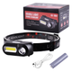 Налобный фонарь 1804 со светодиодом XPE + COB, АКБ 18650, ЗУ micro USB - изображение 2