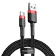 Кабель Baseus Cafule USB-A to USB-C 3m Black/Red (CATKLF-U91) - изображение 1