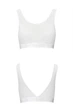 Хлопковый топ с прозрачной вставкой Passion PS002 TOP Белый L (SO4203) - изображение 5