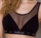 Бавовняний топ з прозорою вставкою Passion PS002 TOP Чорний S (SO4201) - зображення 2