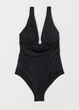 Злитий купальник H & M 48 Чорний (0811777002) - зображення 3