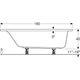 Ванна акриловая Geberit Selnova Square 160x70 554.382.01.1 + ножки - изображение 3
