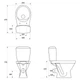 Унитаз-компакт 704 Cersanit Cersania SimpleOn 011 3/6 с сиденьем duraplast Soft Close K119-003 - изображение 2