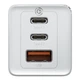 Зарядний пристрій Baseus GaN2 Pro Quick 3 порту, USB 65W+Type-C+кабель 100W(20V/5A) 1M Білий (CCGAN2P-B02) - зображення 2