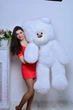 Плюшевый мишка Ден Karinka белый 155 см - изображение 3