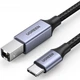 Кабель для принтера Ugreen USB Type-C to USB Type B 2.0 Printer Cable 2m 80807 black - зображення 1