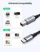 Кабель для принтера Ugreen USB Type-C to USB Type B 2.0 Printer Cable 2m 80807 black - зображення 6