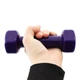 Гантель для фитнеса виниловая цельная (неразборная) OSPORT Profi 1.5 кг (FI-0105-4) Фиолетовый - изображение 4