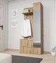 Шафа однодверна з дзеркалом та вішалками для передпокою Green Meble Piaski 90x195x34 (GARDEROBA_GREEN) 111285 - зображення 4