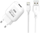 Зарядное устройство XO L37 2.1A порт USB+ кабель USB-Lightning White (26028) - изображение 2
