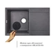 Кухонная мойка Lidz 780x485/230 BLA-03 (LIDZBLA03790495230) - изображение 2