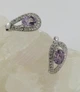 Серьги из серебра с аметистами и куб. цирконами (57044) - изображение 2