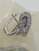 Серьги из серебра с аметистами и куб. цирконами (57044) - изображение 5