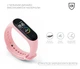 Силіконовий ремінець для фітнес браслетів Xiaomi Mi Band 3/4, Silicone, Pale Pink, зі зручною застібкою, на фітнес трекер та смарт годинник, ArmorStandart (ARM55111) - зображення 2
