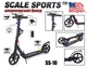 Самокат Scale Sports SS-10 черный двухколесный складной ручной тормоз - изображение 2